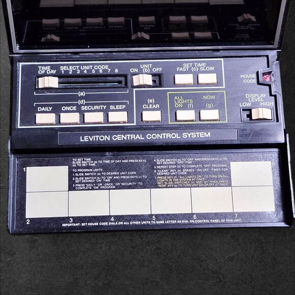 Vintage Leviton Central Control System 6221 Clock Programmer 1980s Woodgrain - Picture 3 of 10